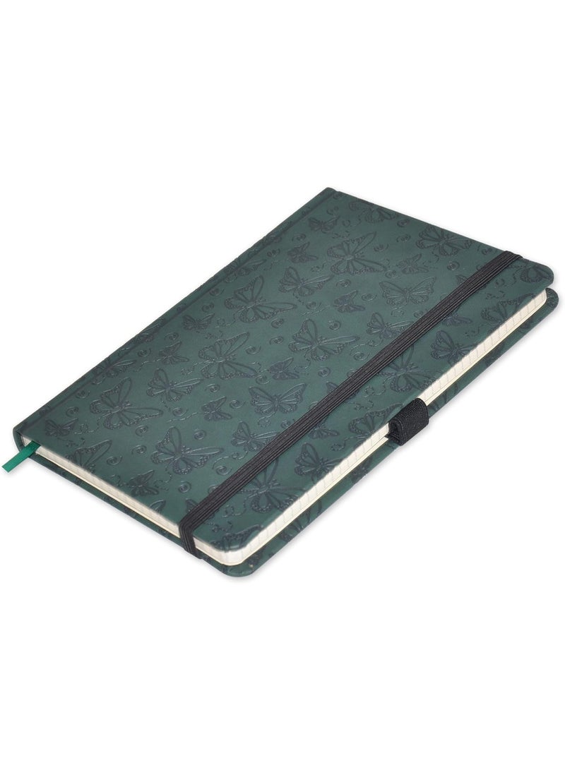 FIS دفتر تنفيذي FIS®، بحجم 13x21 سم، 96 ورقة مربعة 5 مم مع نافذة PU مرنة بتصميم أخضر 6 -FSNBEX5M1321GR6 - Image 1