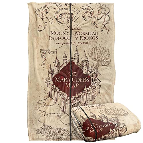 LOGOVISION Harry Potter Marauder's Map Officially Licensed Silky Touch Super Soft Throw Blanket 36" x 58" - Image 1