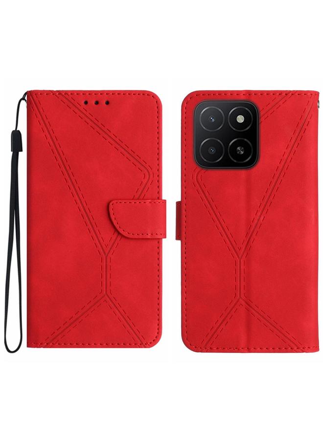 erorex Case For Honor X8c 4G Stitching Embossed Leather Phone Case - Image 1