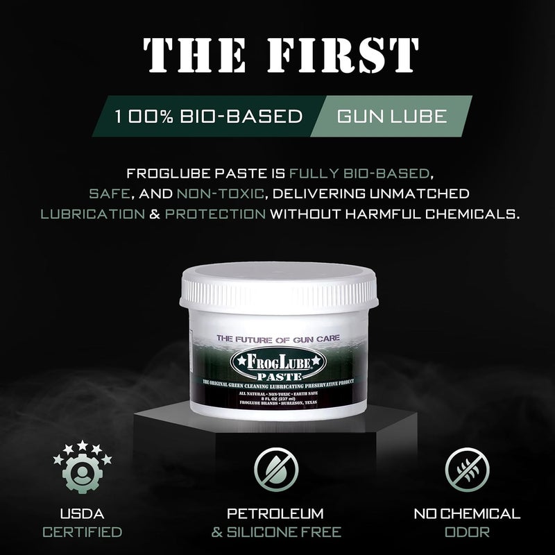 FrogLube Paste - Gun Grease - Gun Lubricant - Metal Absorbing Gun Oil Lubricating Paste - Non-Toxic Gun Lube - Owned & Developed by Retired Navy Seal (8oz) - Image 5