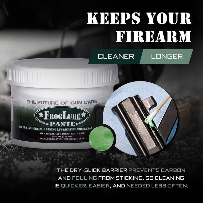 FrogLube Paste - Gun Grease - Gun Lubricant - Metal Absorbing Gun Oil Lubricating Paste - Non-Toxic Gun Lube - Owned & Developed by Retired Navy Seal (8oz) - Image 3