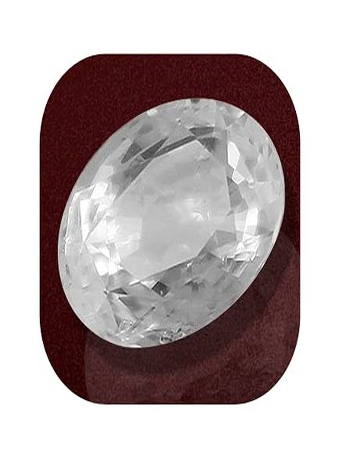 AYUSH GEMS 6.25 Ratti 5.00 Carat Ceylon White Sapphire/Safed Pukhraj Lab Certified,100 Certified Natural Gemstone AAA++ Quality for Men and Women - Image 1