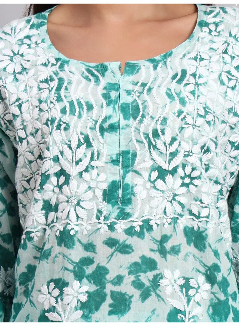 Alaya  Women Hand Embroidered Chikankari Cotton Kurta Set-AL4099KS for Women | Best Price UAE