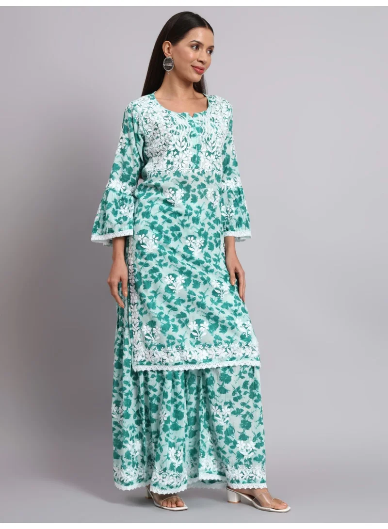 Alaya  Women Hand Embroidered Chikankari Cotton Kurta Set-AL4099KS for Women | Best Price UAE