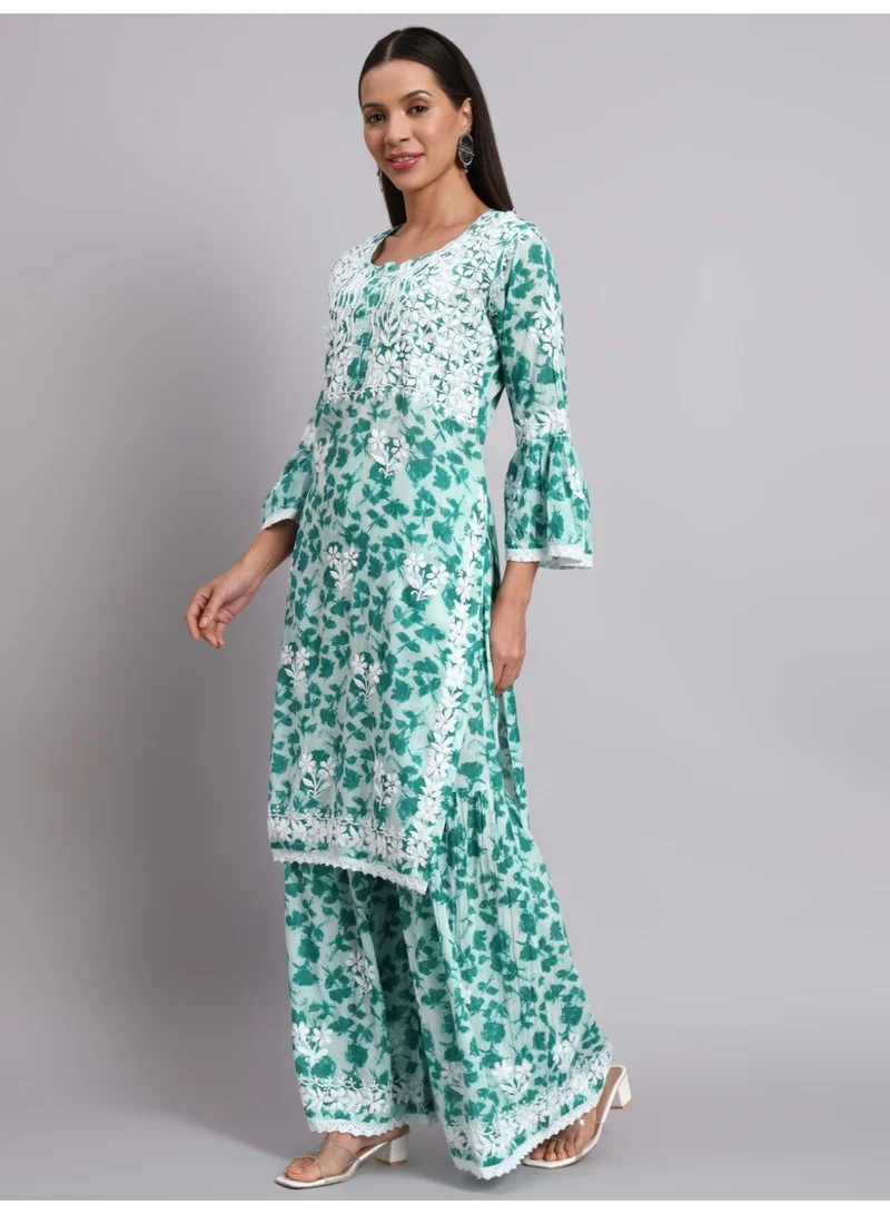 Alaya  Women Hand Embroidered Chikankari Cotton Kurta Set-AL4099KS for Women | Best Price UAE