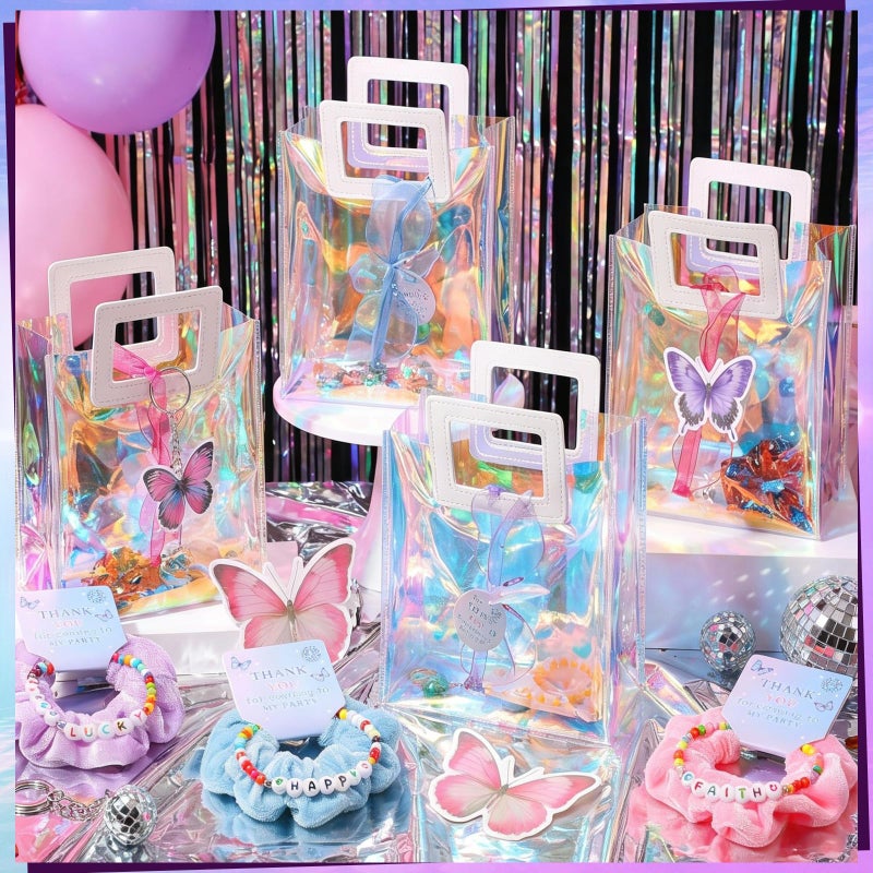 Hoteam 60 Pcs Kpop Theme Party Supplies Popular Singer Favors Friendship Bead Bracelets Velvet Hair Scrunchies Disco Keychain Heart Sunglasses Gift Bags for Fans Party Supplies Birthday Decorations - Image 4
