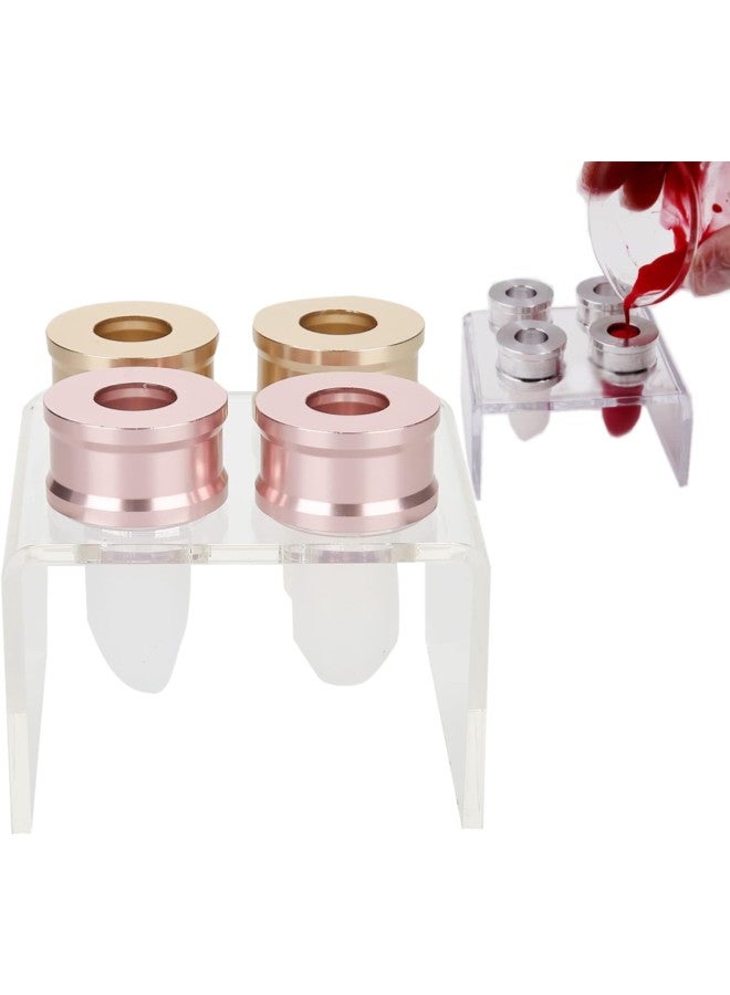 12.1mm Diy Lip Gloss Kit, Homemade Silicone Lipstick Mold for Making Lipstick (Four Holes Bracket)