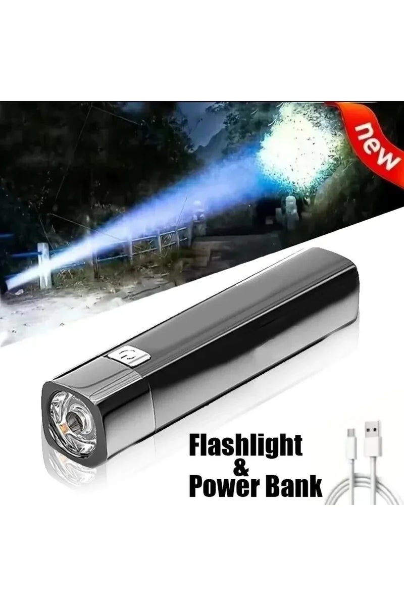 erorex 81025 White USB Charging 3 Modes Portable 2 IN 1 Ultra Bright G3 Tactical LED Flashlight Mini Outdoo - Image 2