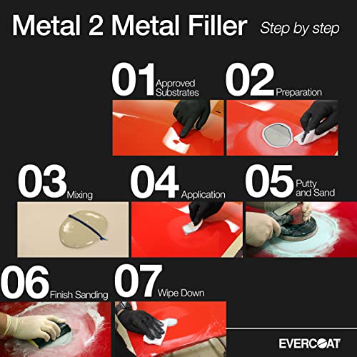 Evercoat Metal-2-Metal Aluminum Reinforced Highly Adhesive Filler for Metal Surfaces - 1100 Grams - Image 3