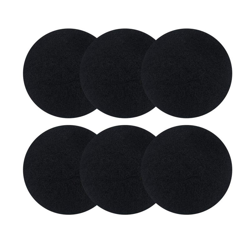 ddLUCK 6 Pack Kitchen Compost Bin Filter Round Food Waste Bins Activated Carbon FiltersReplaceable Extra Thick Charcoal Filters for Odour Remove All Caddy Bucket1cm Thickness