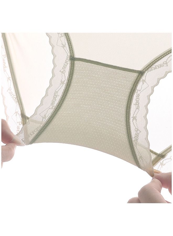 Umiwin Summer Women Transparent Lace Panties Breathable Satin Traceless Briefs Thin Ice Silk Female Underwear  - Image 5