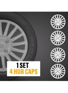 Pistol 14 Inch Silver Color Universal Model Car Wheel Cap Cover Press Fitting Set of 4 Pieces  WJ-5019-A-14  - Image 2