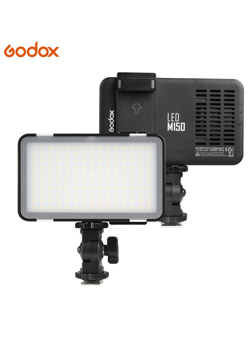 Godox LEDM150 Mini LED Video Light 5600K Dimmable Photography Fill-in Light CRI 95+ with Adjustable Phone Mounting Bracket for DSLR Camera Camcorder 5.5-8.5cm Width Mobile Phones - Image 1