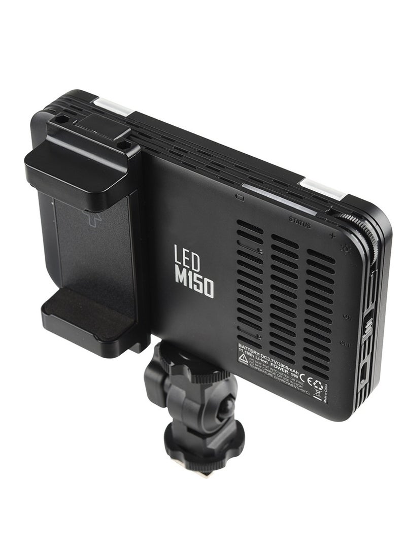 Godox LEDM150 Mini LED Video Light 5600K Dimmable Photography Fill-in Light CRI 95+ with Adjustable Phone Mounting Bracket for DSLR Camera Camcorder 5.5-8.5cm Width Mobile Phones - Image 3