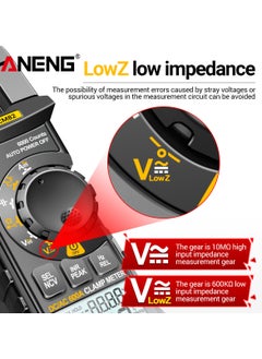 ANENG CM82 Digital Clamp Meter 6000 Counts True RMS NCV Universal Meter Black  - Image 4