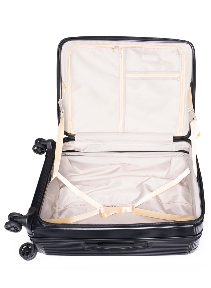 GIORDANO Giordano TitanX 28-Inch Check-In Luggage – Large Hard Shell Trolley Suitcase with Extra Secure Lock, Expandable Luggage Design, 360° Double Spinner Wheels, Lightweight Unbreakable Travel Bag – Black - Image 4
