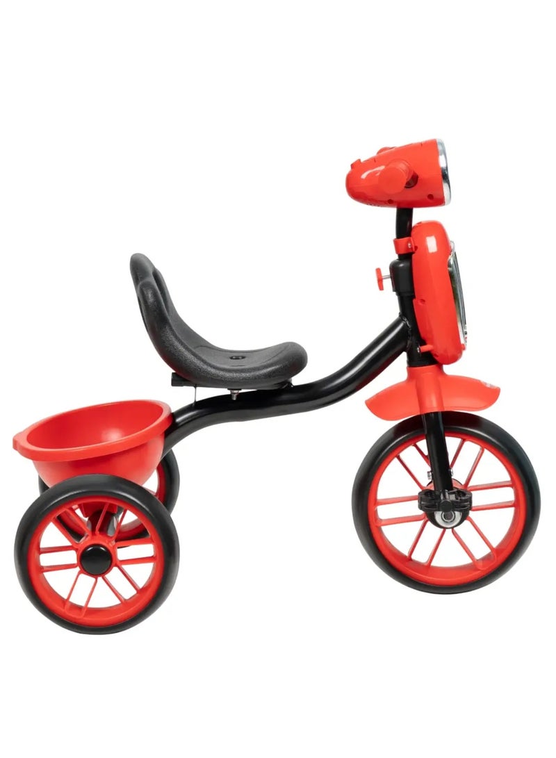 Toddler Tricycle with Rear Storage Basket and Headlight Suitable for 2 to 5 Years Old Boys and Girls - Image 2