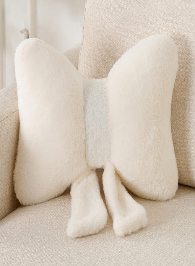 XIAIJIA Bowknot Throw Pillows Bow Decorative Pillow Aesthetic Home Decor Knot Plush Pillows Soft Seat Cushions Cute Throw Pillow for Couch Bow Room Decor - Image 1