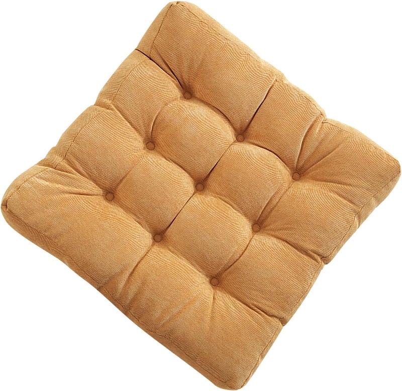 Aramox Large Square Corduroy Seating Cushion Memory Foam Floor Pillow for Adults with Premium Corduroy Cover for Meditation Living Room Office Tatami (45 * 45cm) - Image 3