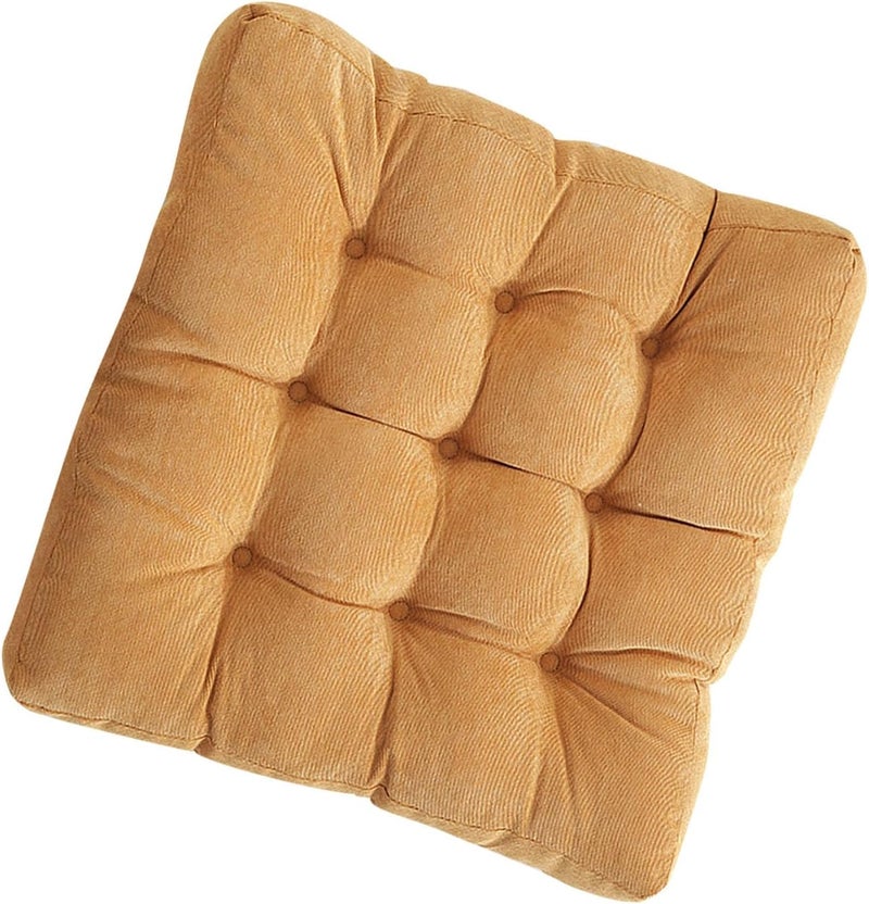 Aramox Large Square Corduroy Seating Cushion Memory Foam Floor Pillow for Adults with Premium Corduroy Cover for Meditation Living Room Office Tatami (45 * 45cm) - Image 4