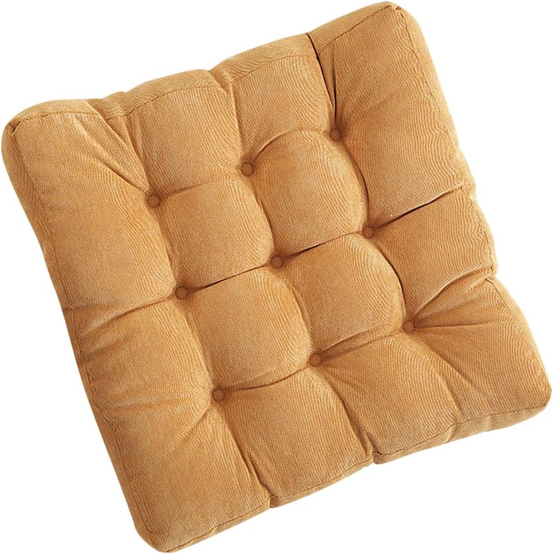 Aramox Large Square Corduroy Seating Cushion Memory Foam Floor Pillow for Adults with Premium Corduroy Cover for Meditation Living Room Office Tatami (45 * 45cm) - Image 5
