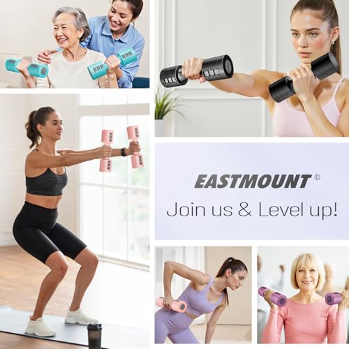 EAST MOUNT Adjustable Dumbbells 5 lb Dumbbells Set of 2 / Pair 10 lb Total Free Weights 6 in 1 Women Hand Weights for Home,Office,Gym Exercise Training 2lb 3lb 4lb 5lb Fast Adjust - Image 5