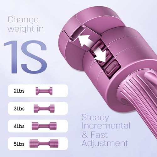 EAST MOUNT Adjustable Dumbbells 5 lb Dumbbells Set of 2 / Pair 10 lb Total Free Weights 6 in 1 Women Hand Weights for Home,Office,Gym Exercise Training 2lb 3lb 4lb 5lb Fast Adjust - Image 3