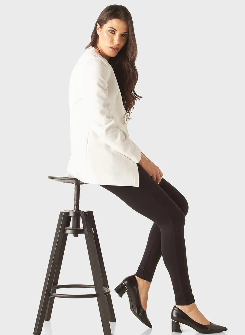 Celeste Pointed Toe Mid Heel Pumps