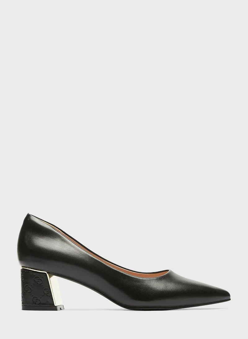 Celeste Pointed Toe Mid Heel Pumps