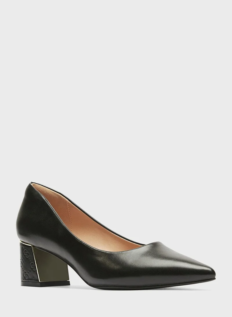 Celeste Pointed Toe Mid Heel Pumps
