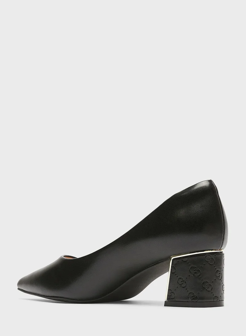 Celeste Pointed Toe Mid Heel Pumps