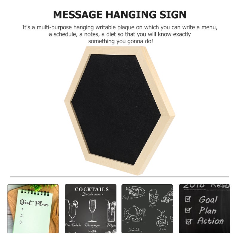 1pc Multi-purpose Memo Board Hexagon Shaped Photo Board Useful Message Board - Image 1