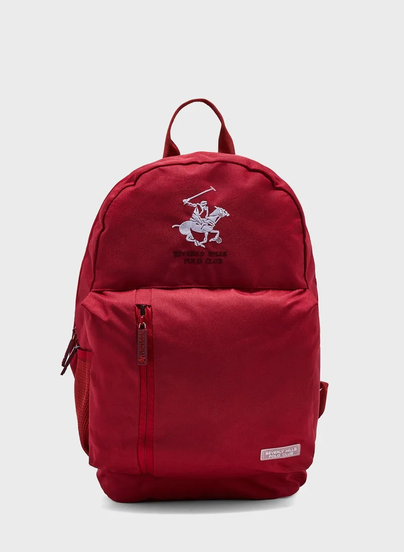بيفرلي هيلز بولو كلوب Logo Front Zip Backpack