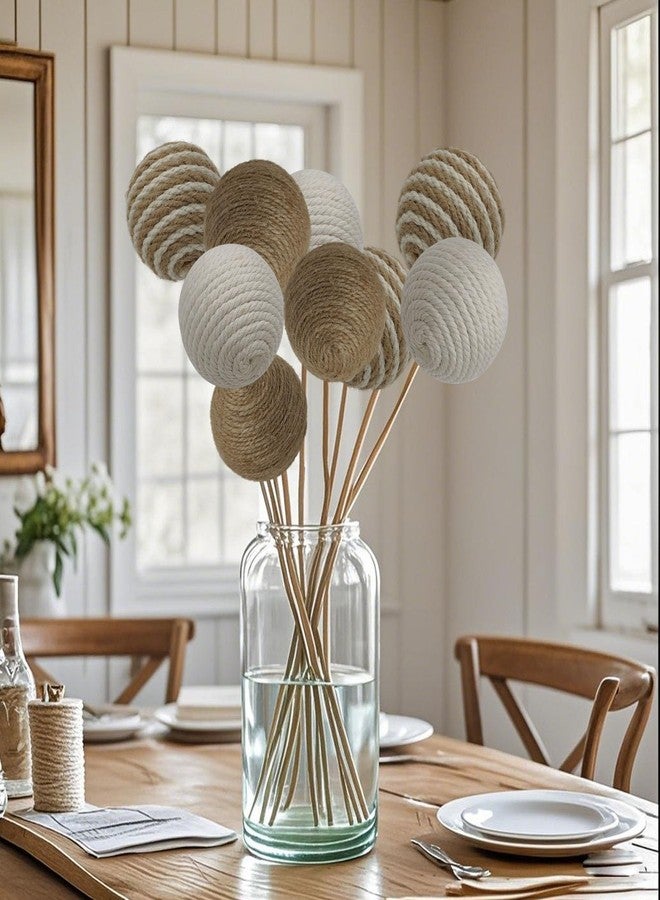 Flyekist Decorative Balls for Bowls, 2.36 Inch Set of 9, Vase Fillers for Centerpieces Bowl Fillers, Wicker Rattan Ball Natural Decorative Spheres Orbs Decor for Home Table Decor Party Wedding - Image 4