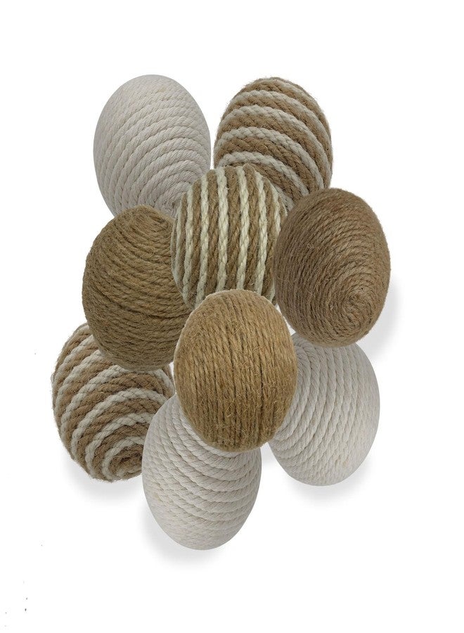 Flyekist Decorative Balls for Bowls, 2.36 Inch Set of 9, Vase Fillers for Centerpieces Bowl Fillers, Wicker Rattan Ball Natural Decorative Spheres Orbs Decor for Home Table Decor Party Wedding - Image 1