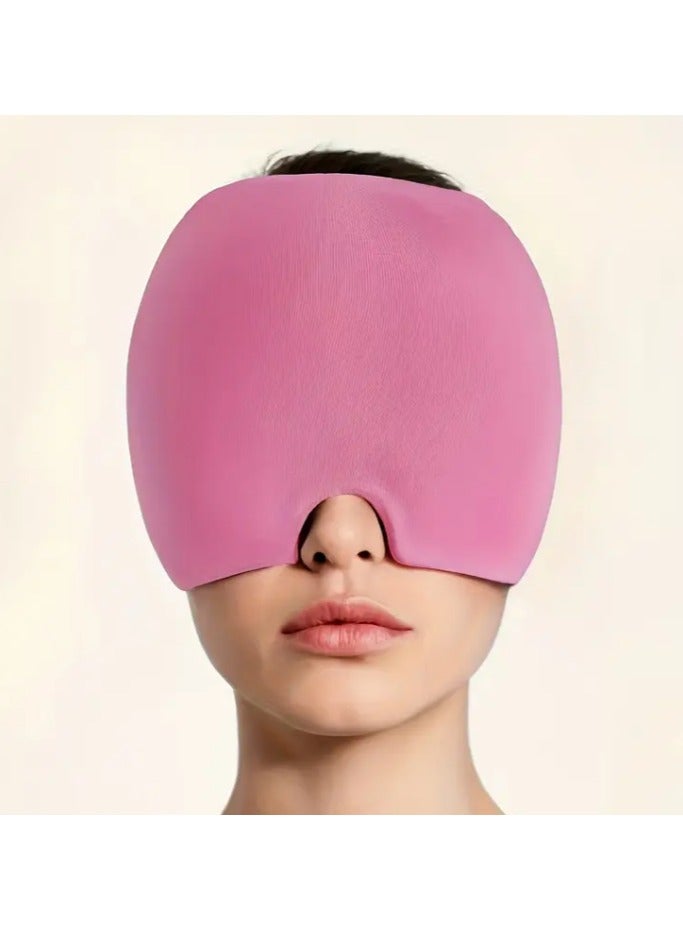 قبعة الصداع النصفي، عصابة رأس قابلة للتعديل من الجل البارد مع قناع عين ثلجي لتبريد الوجه، تبريد، إدارة، عصابة رأس مريحة، تصميم مريح، راحة خفيفة الوزن، بناء متين، غطاء رأس تبريد، لعشاق العافية، مرضى الصداع النصفي