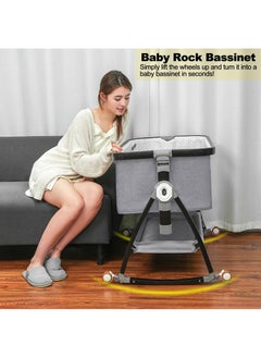 LONZEN Adjustable Portable Bassinet Bedside Sleeper  - Image 3