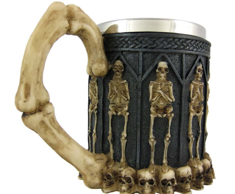 Private Label Ossuary Style Skeleton Tankard Coffee Mug Cup - Image 3