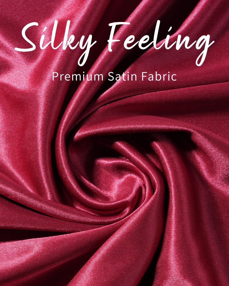Sofier Satin Shawl Wraps for Women Evening Dresses Wedding Bridal Party Silky Scarf Formal Cover Up Bridesmaid Giftsï¼ˆWineï¼‰ - Image 4