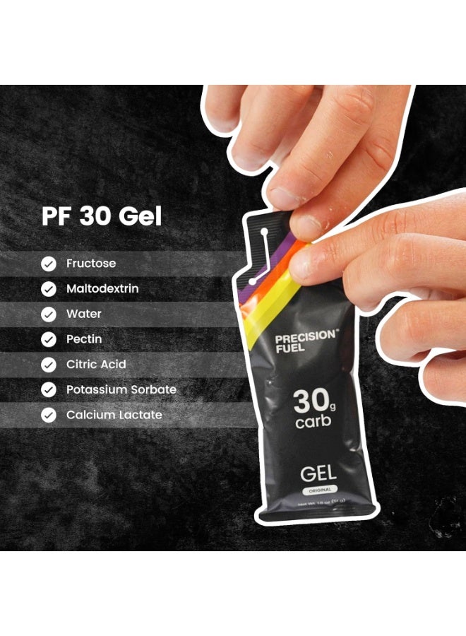 Precision Hydration Fuel 30 Energy Gels - Mild, Neutral Flavour Running Gels for Endurance Athletes, 30g Carbohydrate, Easy-to-Digest, Perfect for Running & Long-Duration Sports (Original, 15 gels) - Pack of 15 - Image 4