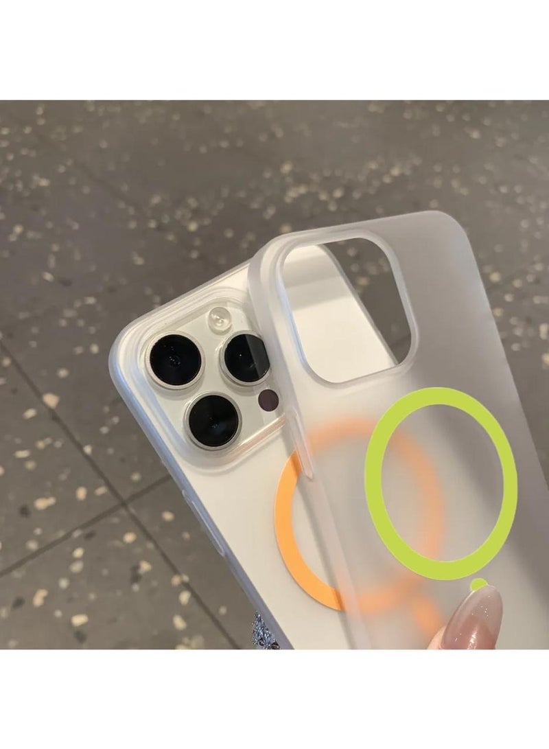 Techie غطاء خلفي غير لامع مضيء مع مغناطيس مدمج لجهاز آبل آيفون 16 برو ماكس - أخضر - Image 4