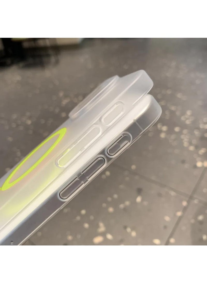 Techie غطاء خلفي غير لامع مضيء مع مغناطيس مدمج لجهاز آبل آيفون 16 برو ماكس - أخضر - Image 5