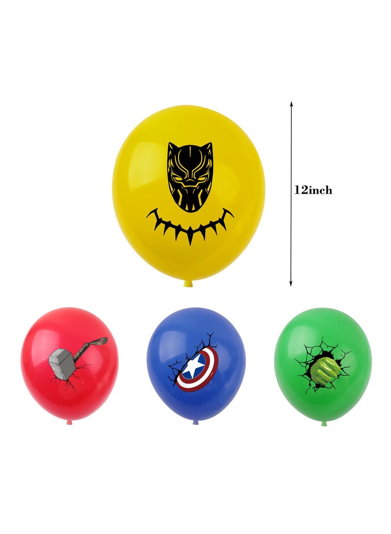 JAYATO 50-Piece Superhero Birthday Party Supplies for Kids, Superhero Banner, Cake Decorations & Balloons, Birthday Party Decor Set for Boys & Girls - Image 5