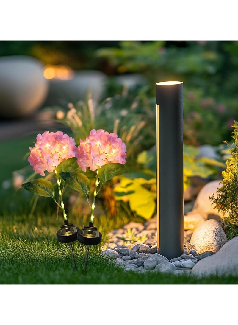 Dekorly Solar Flower Lights Outdoor, Waterproof Solar Garden Lights IP65, Auto On/Off, Decorative Solar Powered Flowers for Yard, Pathway, Lawn, Patio (Hydrangea, 2PCS) - Image 1