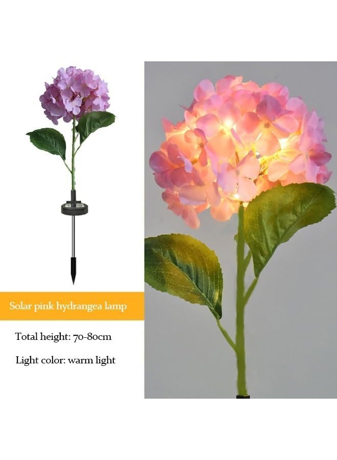 Dekorly Solar Flower Lights Outdoor, Waterproof Solar Garden Lights IP65, Auto On/Off, Decorative Solar Powered Flowers for Yard, Pathway, Lawn, Patio (Hydrangea, 2PCS) - Image 4
