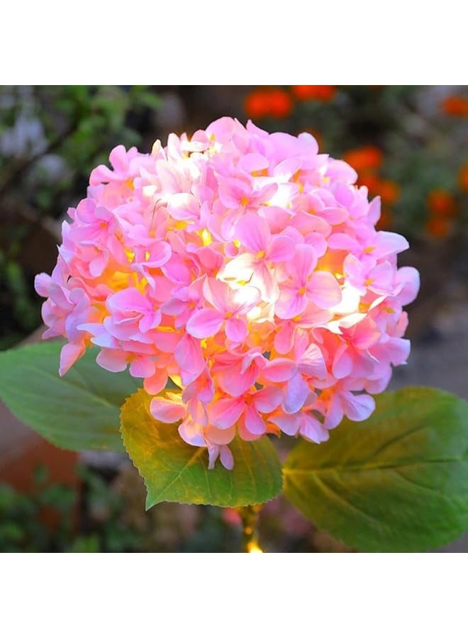 Dekorly Solar Flower Lights Outdoor, Waterproof Solar Garden Lights IP65, Auto On/Off, Decorative Solar Powered Flowers for Yard, Pathway, Lawn, Patio (Hydrangea, 2PCS) - Image 3