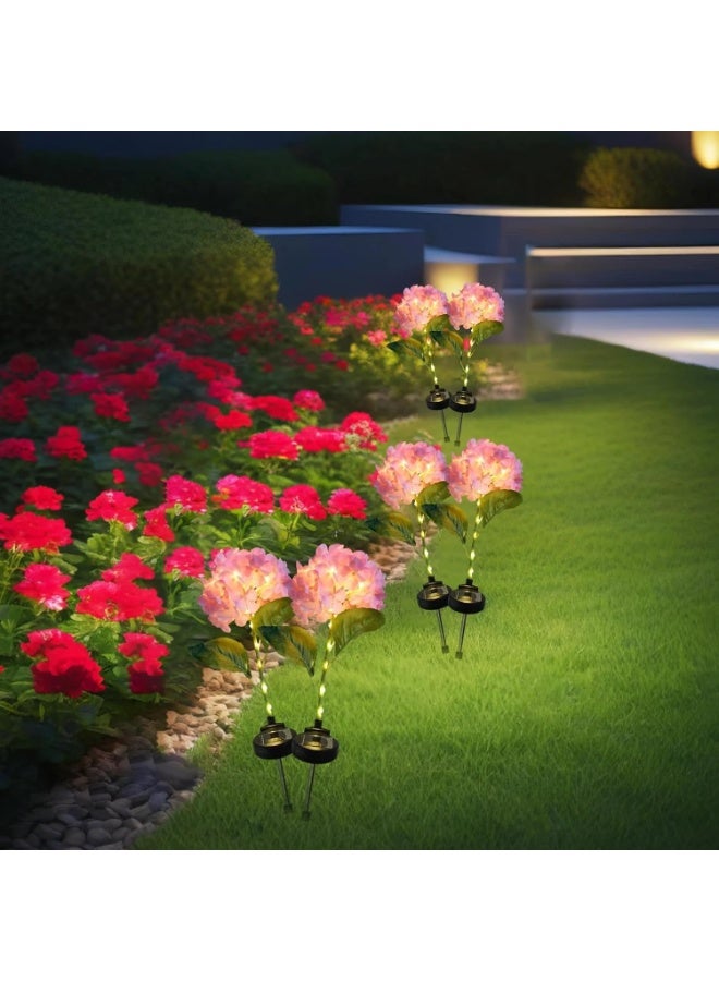 Dekorly Solar Flower Lights Outdoor, Waterproof Solar Garden Lights IP65, Auto On/Off, Decorative Solar Powered Flowers for Yard, Pathway, Lawn, Patio (Hydrangea, 2PCS) - Image 5