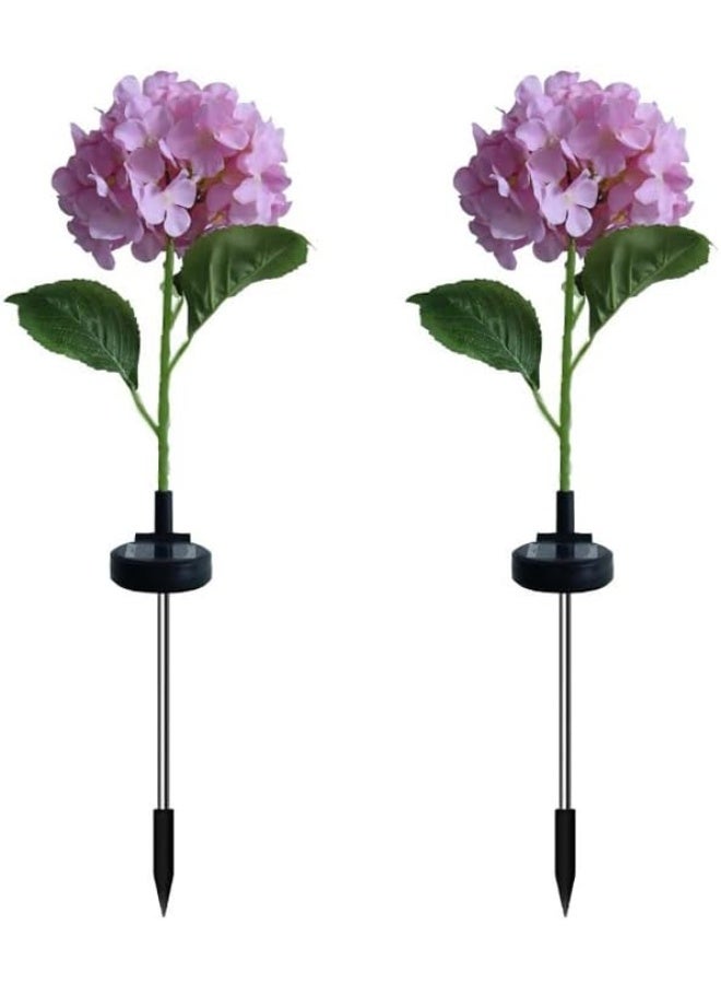 Dekorly Solar Flower Lights Outdoor, Waterproof Solar Garden Lights IP65, Auto On/Off, Decorative Solar Powered Flowers for Yard, Pathway, Lawn, Patio (Hydrangea, 2PCS) - Image 2