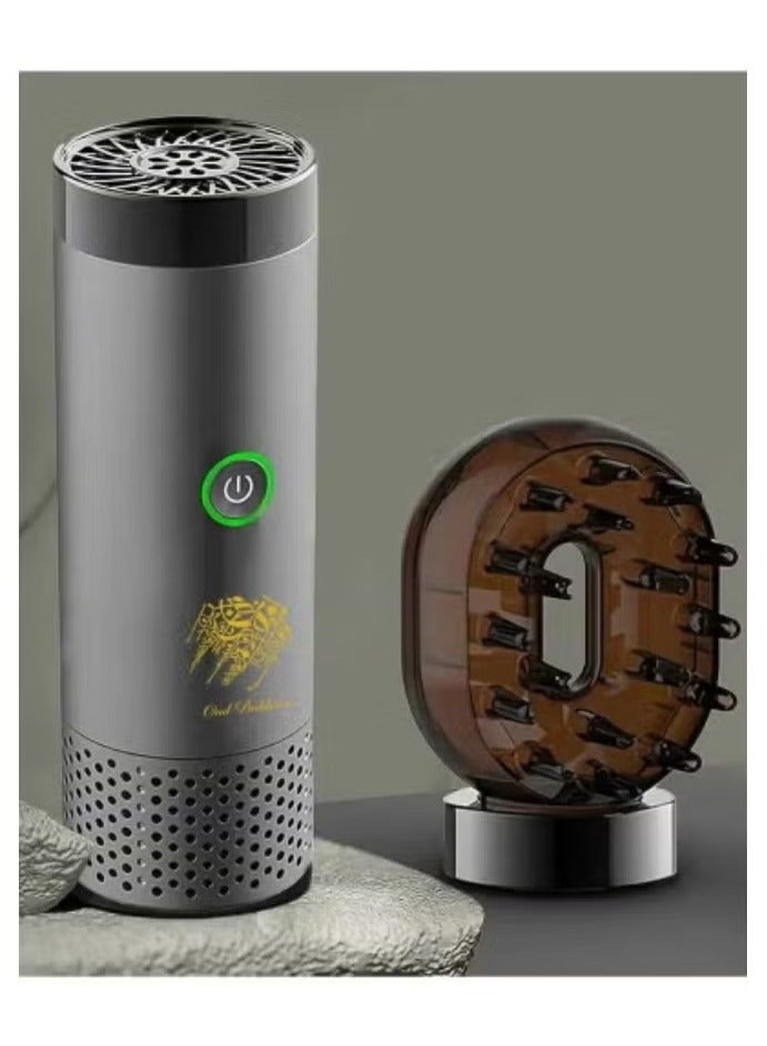 Rabos New USB Rechargeable Electric Incense Burner with Comb Design – Portable Bakhoor Evaporator for Fragrance | Wireless Aromatherapy Diffuser for Home, Car & Travel | Safe Smokeless Burning | Stylish & Compact Rechargeable Oud Burner - Image 1