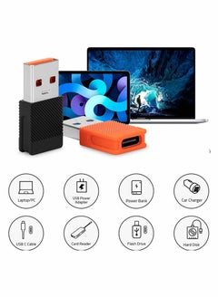 Y&D USB C Female to Male Adapter 2 Pack Type A Charging Converter QC2.0 3.0 4.0 Fast Compatible with iPhone 13 12 Pro Max iPad Air 6 Watch Series 7 Galaxy  - Image 2